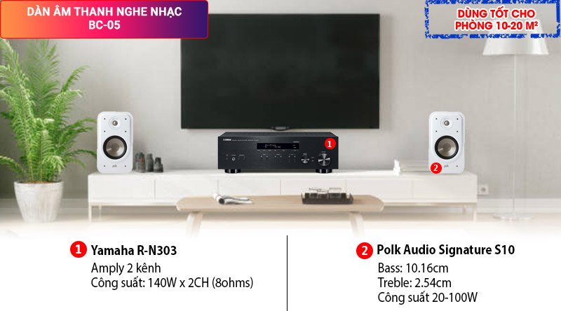 dàn âm thanh nghe nhạc BC-05