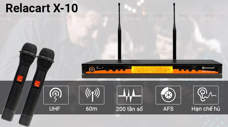 Micro kh&ocirc;ng d&acirc;y Relacart X-10 gi&aacute; tốt, chống h&uacute;, lọc &acirc;m