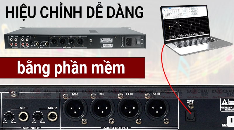 Vang số chỉnh cơ BKSound DSP 9000 dễ dàng điều chỉnh