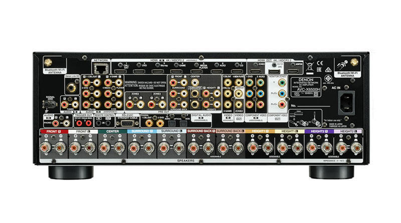 Mặt sau Amply Denon AVC-X6500H 