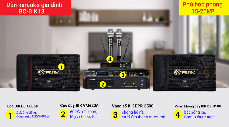 D&agrave;n karaoke gia đ&igrave;nh BIK13