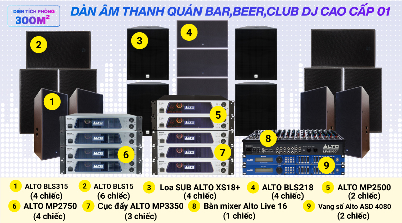 hệ thống &acirc;m thanh qu&aacute;n bar, beer, Club DJ cao cấp 01