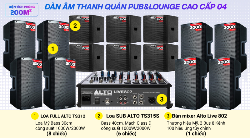 Hệ thống âm thanh quán PUB & Lounge cao cấp 04
