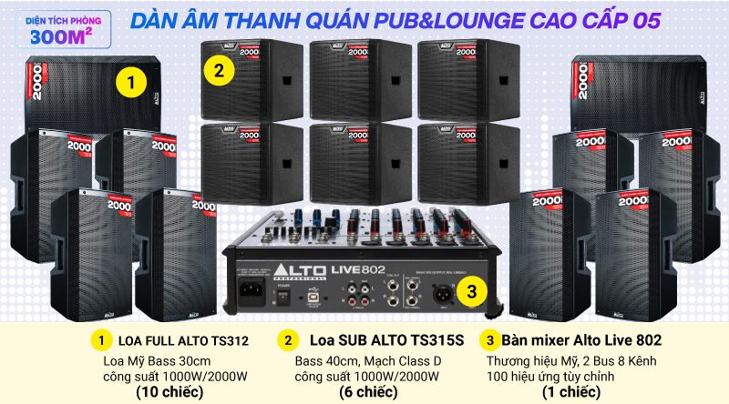 Hệ thống âm thanh quán PUB & Lounge cao cấp 05