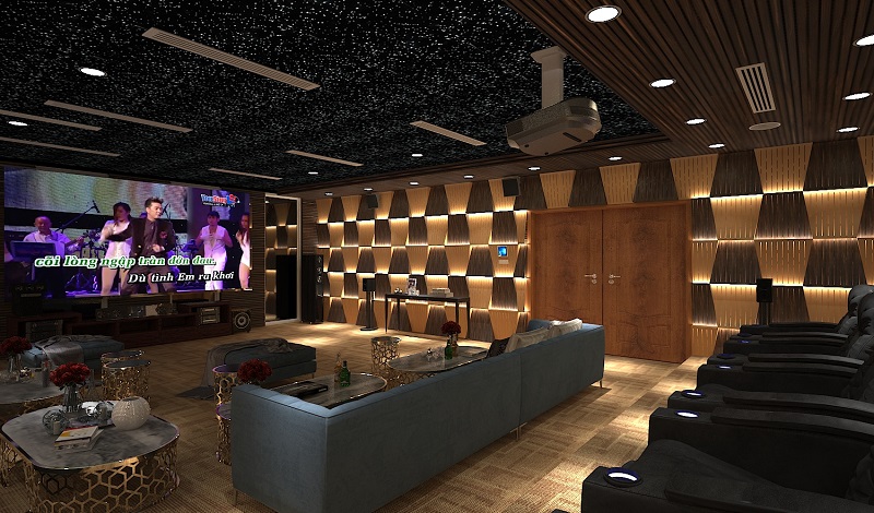Thiết kế phòng đa năng xem phim, karaoke, nghe nhạc