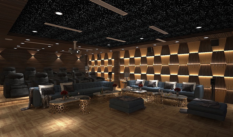 THiết kế phòng đa năng, karaoke, xem phim, nghe nhạc