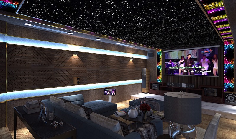 Thiết kế phòng đa năng xem phim, nghe nhạc, karaoke