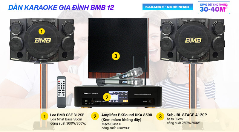 D&agrave;n karaoke gia đ&igrave;nh BMB 12