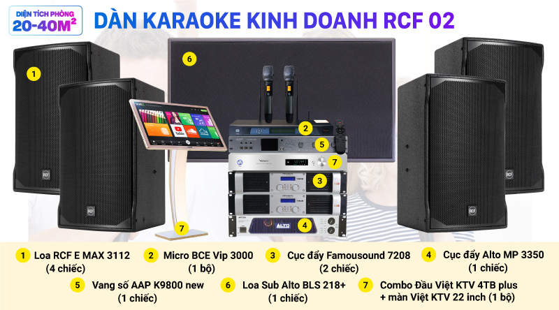 Dàn karaoke kinh doanh RCF 02