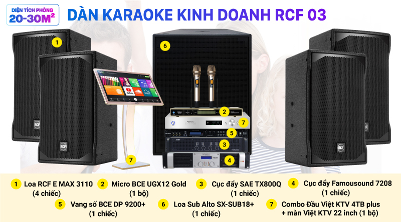 Dàn karaoke kinh doanh RCF 03