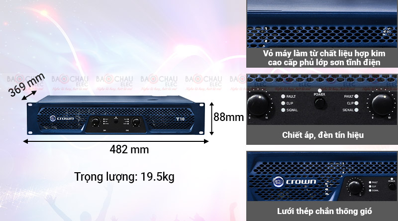 cục đẩy công suất crown t10