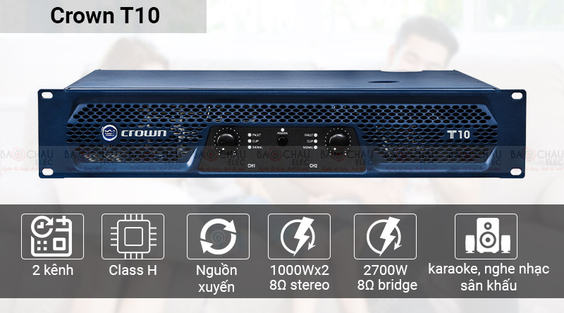 Cục đẩy c&ocirc;ng suất Crown T10