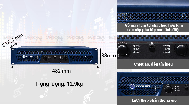 cục đẩy c&ocirc;ng suất crown t7