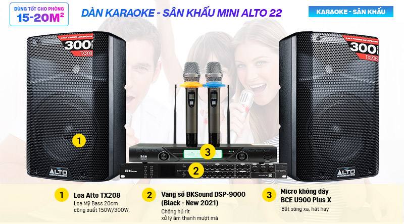 D&agrave;n karaoke - S&acirc;n khấu Mini Alto 22