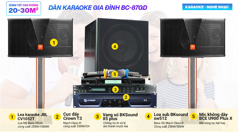 d&agrave;n karaoke gia đ&igrave;nh BC-87GD