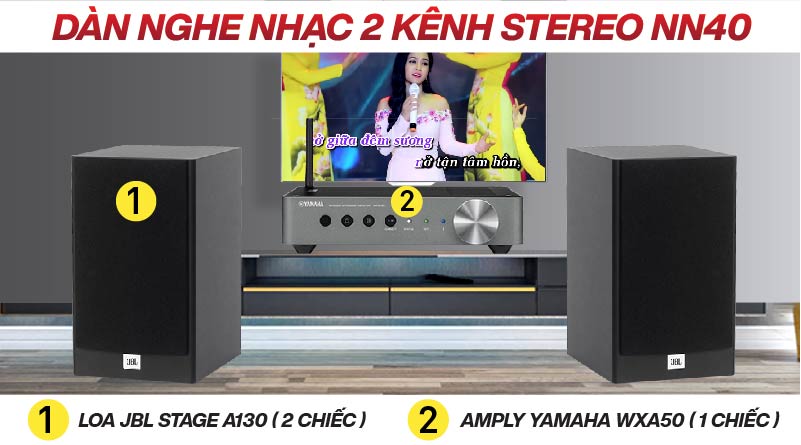 D&agrave;n nghe nhạc 2 k&ecirc;nh Stereo NN40