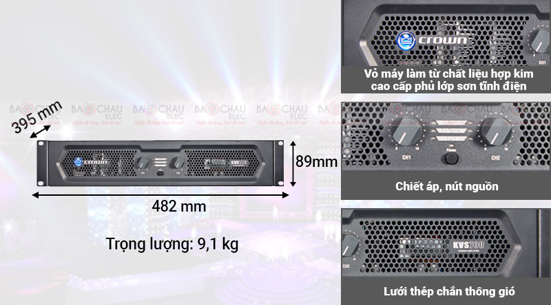 cục đẩy c&ocirc;ng suất crown kvs 700