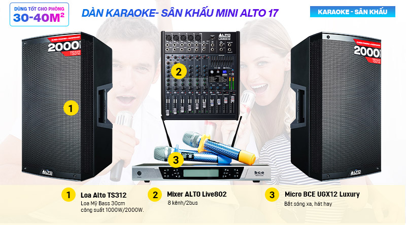 D&agrave;n karaoke- S&acirc;n khấu Mini Alto 17