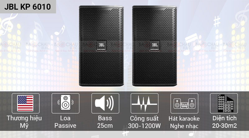 Loa karaoke JBL KP6010 Ba Sao (full bass 25cm)