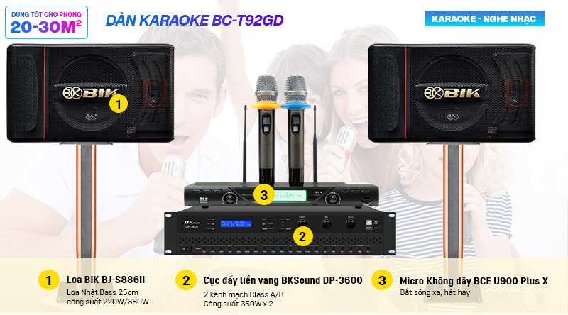 Dàn karaoke gia đình BC-T92GD