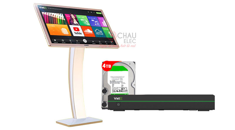 Combo đầu VietK Pro 4TB và màn hình 21 inch