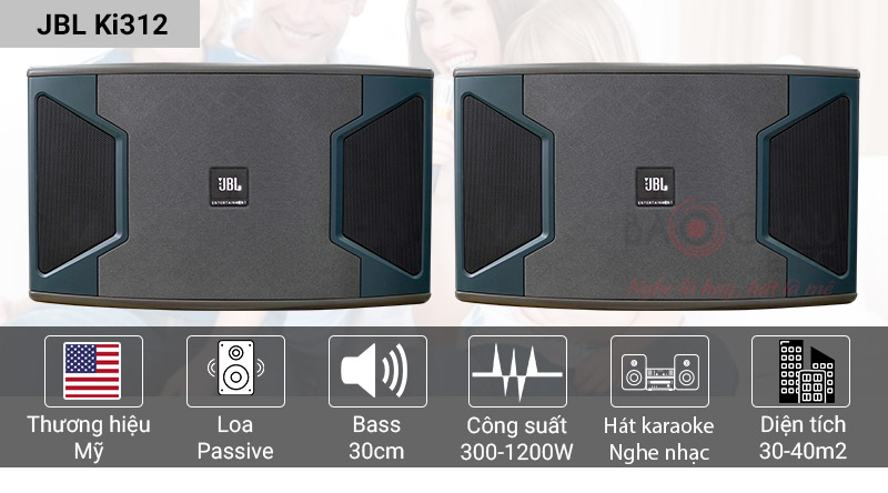 Loa karaoke JBL Ki312 Ba Sao (bass 30cm)