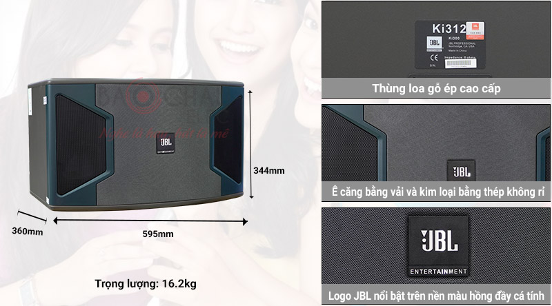 Loa karaoke JBL Ki312 Ba Sao (bass 30cm)