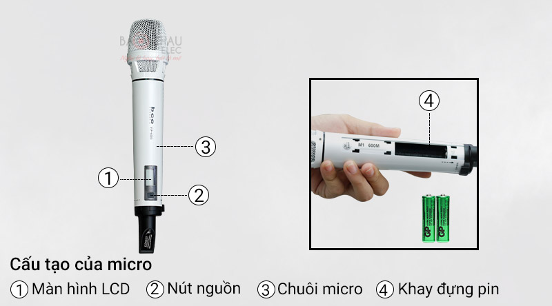 Micro kh&ocirc;ng d&acirc;y BCE Vip 6000