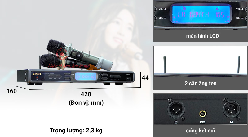 Micro kh&ocirc;ng d&acirc;y BMB WB-5000 (model 2021)