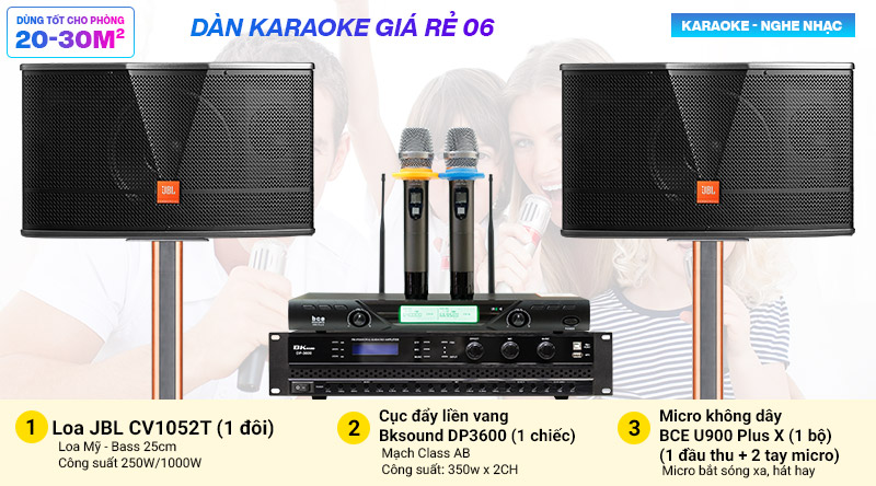 Dàn karaoke giá rẻ 06 chất âm hay, giá rẻ nhất 