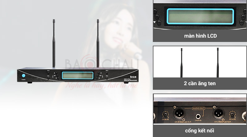 Micro không dây BCE UGX12 plus chống hú tốt Micro không dây BCE UGX12 plus chống hú tốt