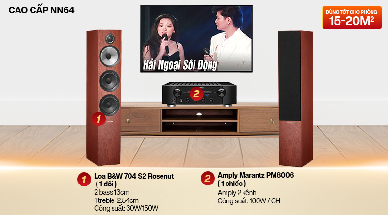 D&agrave;n nghe nhạc cao cấp NN64
