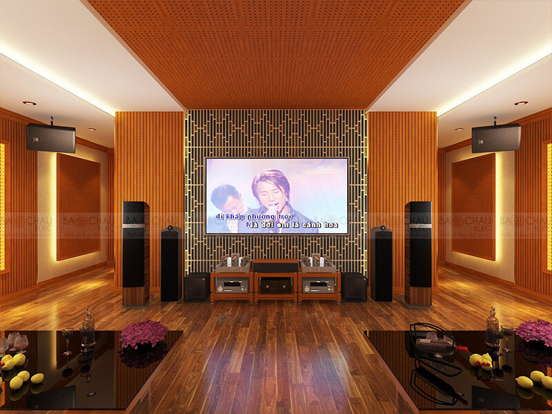 Thiết kế phòng giải trí đa năng, xem phim, nghe nhạc, karaoke 06