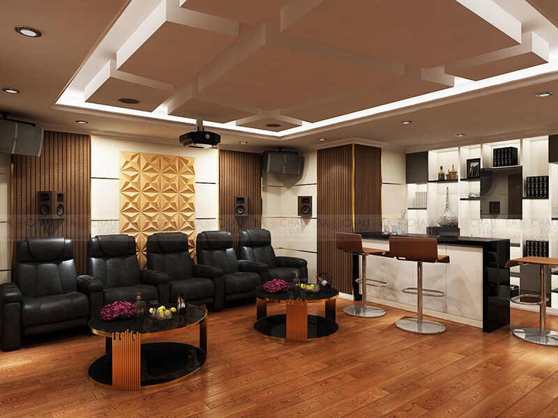 Thiết kế phòng giải trí đa năng, xem phim, nghe nhạc, karaoke 10