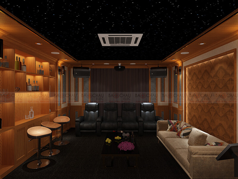 Thiết kế phòng giải trí đa năng, xem phim, nghe nhạc, karaoke 15