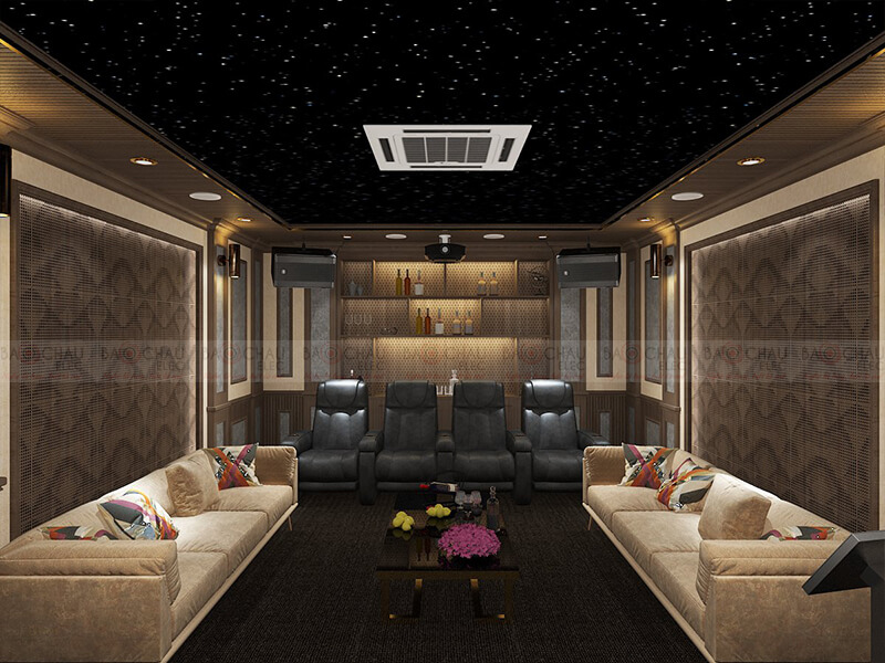 Thiết kế phòng giải trí đa năng, xem phim, nghe nhạc, karaoke 16