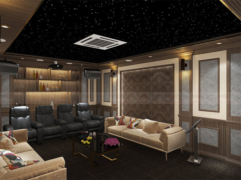 Thiết kế phòng giải trí đa năng, xem phim, nghe nhạc, karaoke 16