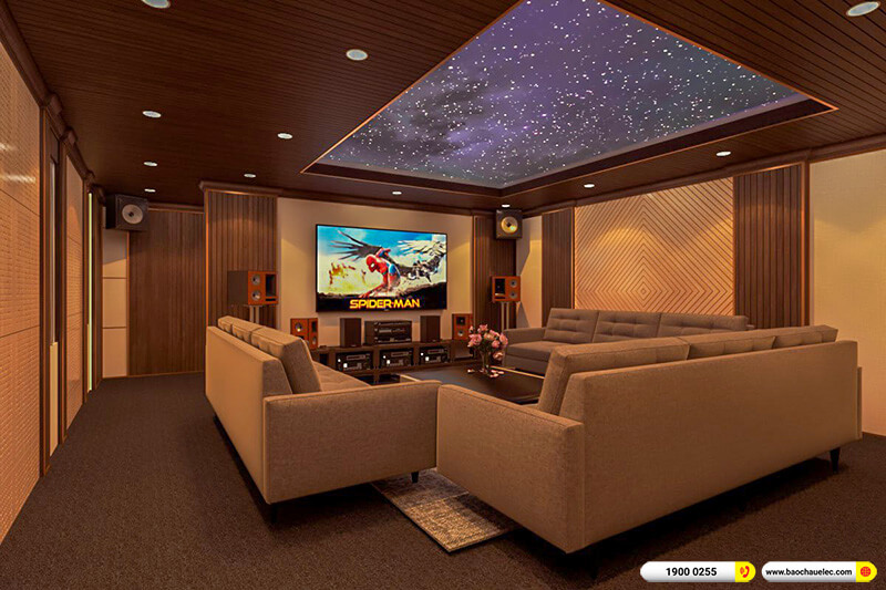 Thiết kế phòng giải trí đa năng, xem phim, nghe nhạc, karaoke 24