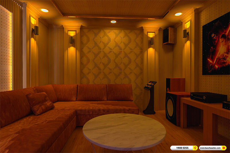 Thiết kế phòng giải trí đa năng, xem phim, nghe nhạc, karaoke 24