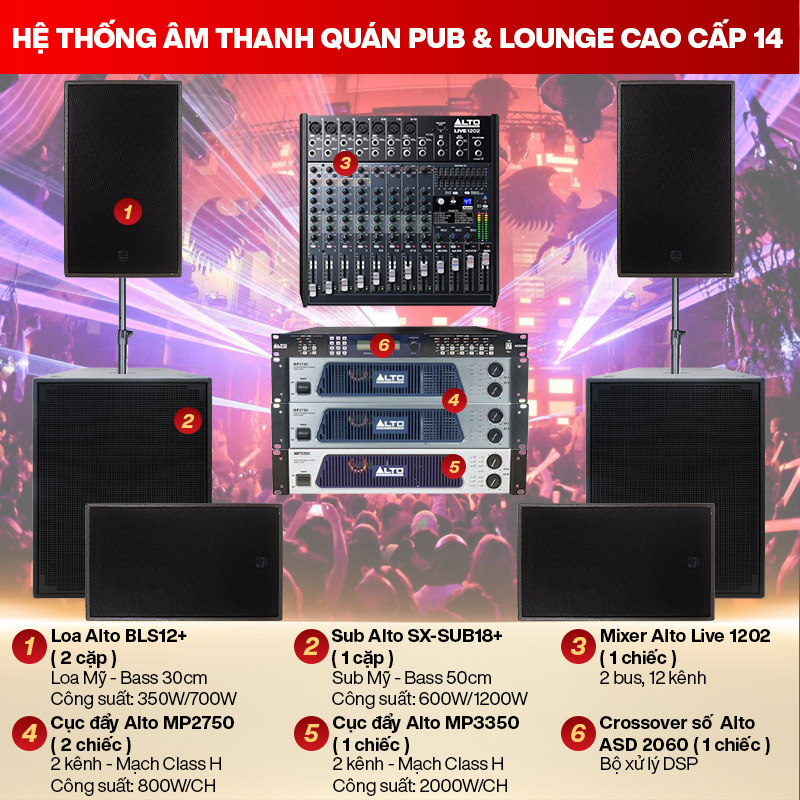 hệ thống &acirc;m thanh qu&aacute;n PUB & Lounge cao cấp 14