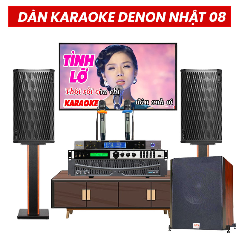 D&agrave;n karaoke Denon Nhật 08 (Denon DP-R312, APP Mz66, BKSOUND X6 Luxury, BKSound SW612, BIK BJ-U500)