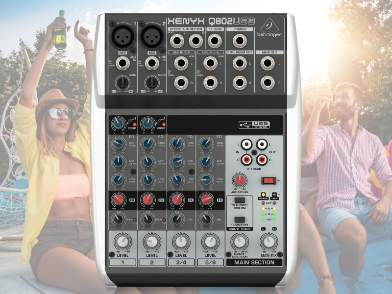 B&agrave;n mixer Behringer Xenyx&nbsp;Q802USB