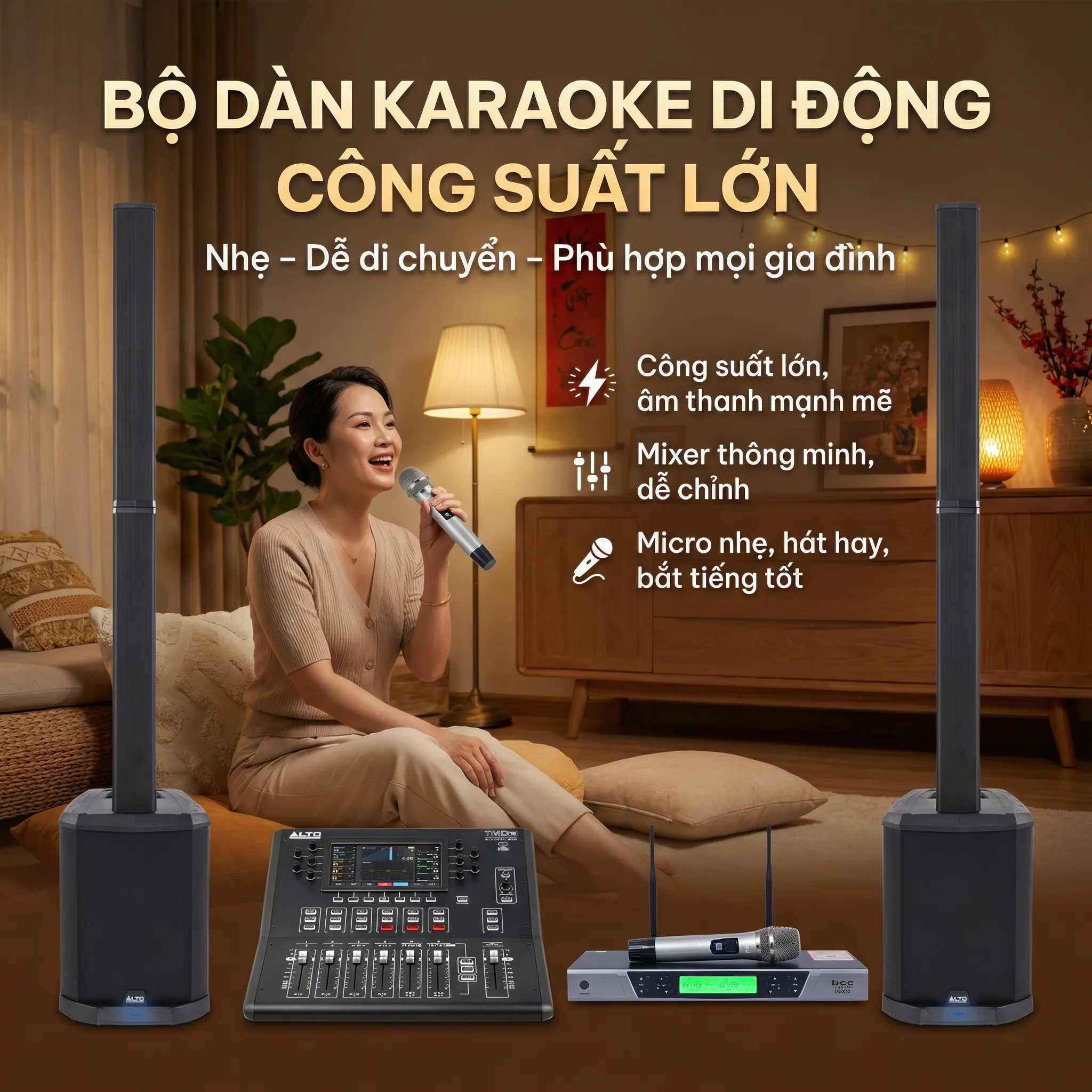 Dàn karaoke di động Alto TS112C- 06 (Alto TS112C, Alto TMD16, BCE UGX12) - Hình 2