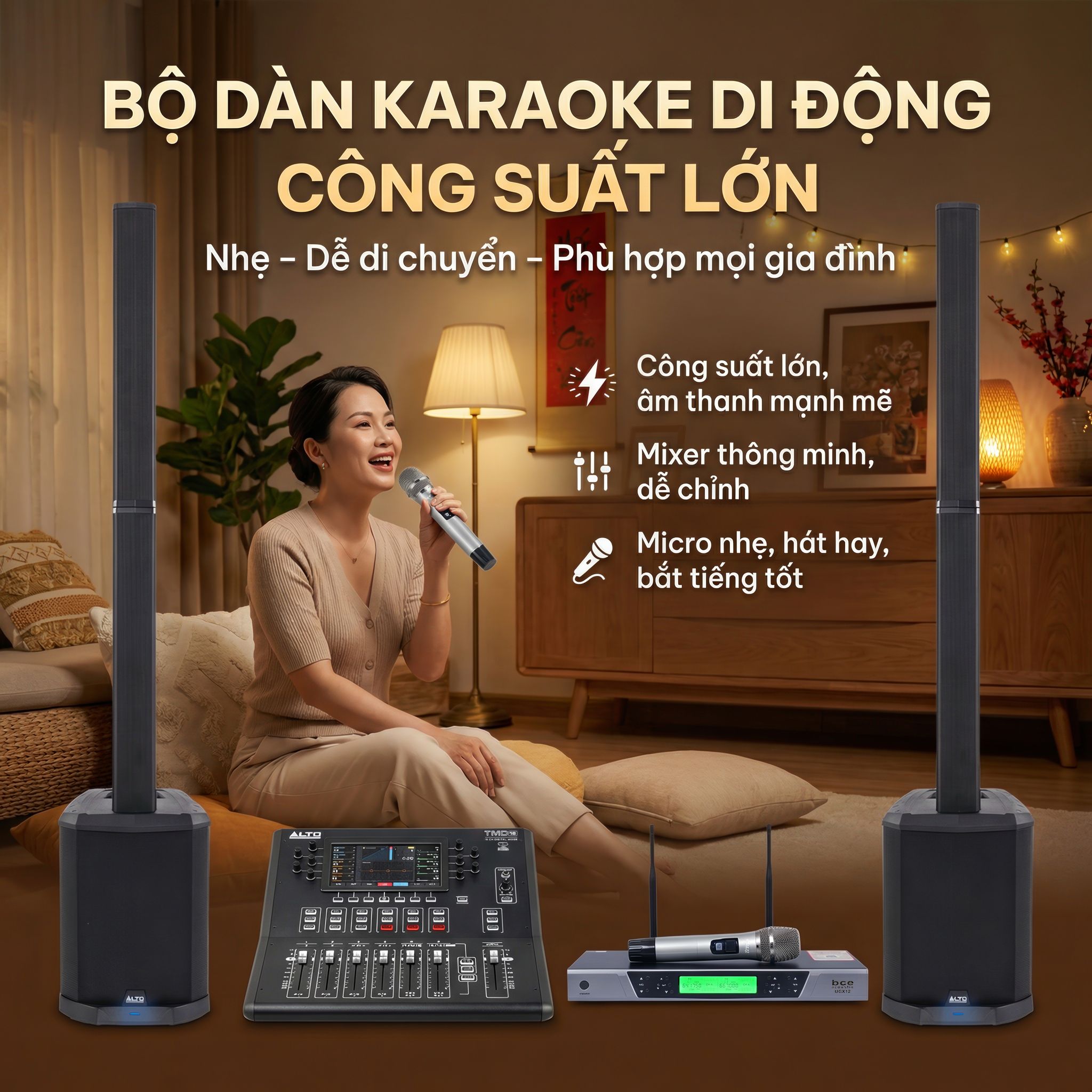 Dàn karaoke di động Alto TS112C- 06 (Alto TS112C, Alto TMD16, BCE UGX12) - Hình 1
