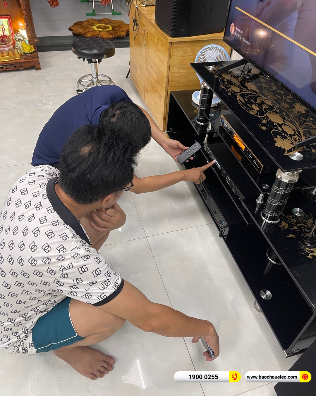 Lắp đặt d&agrave;n karaoke Domus hơn 36tr cho anh Hiền tại B&igrave;nh Dương