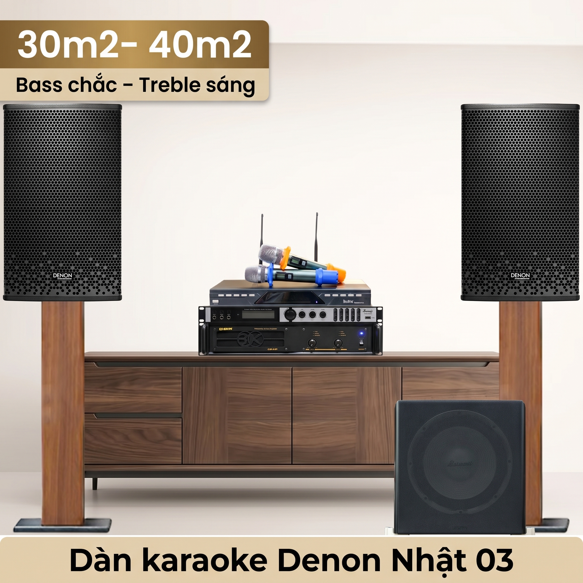 Dàn karaoke Denon Nhật 03 (Denon DP-R212, VM 620A, Bksound X6 Luxury, BKSound SW512, BCE U900 Plus X)