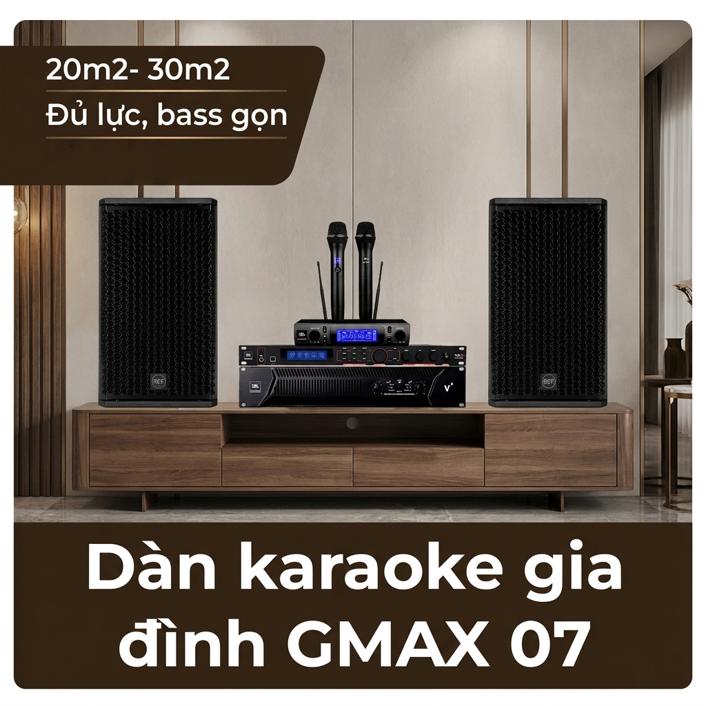 Dàn karaoke gia đình RCF GMAX 07 (RCF G-MAX 10, JBL V6, JBL VX9, dBTechnologies Sub612, JBL VM300)