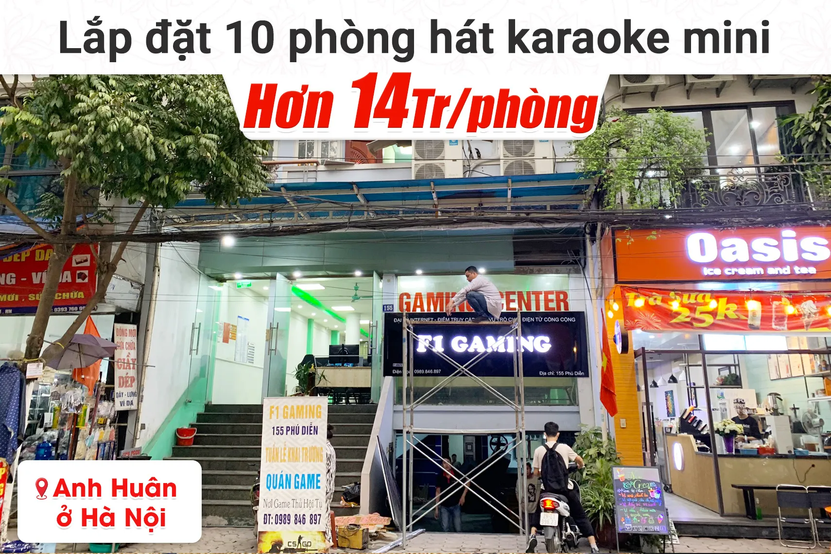 Lắp đặt 10 phòng karaoke box mini cho anh Huân tại Hà Nội (Denon DP-C10, BKSound DKA 5500)