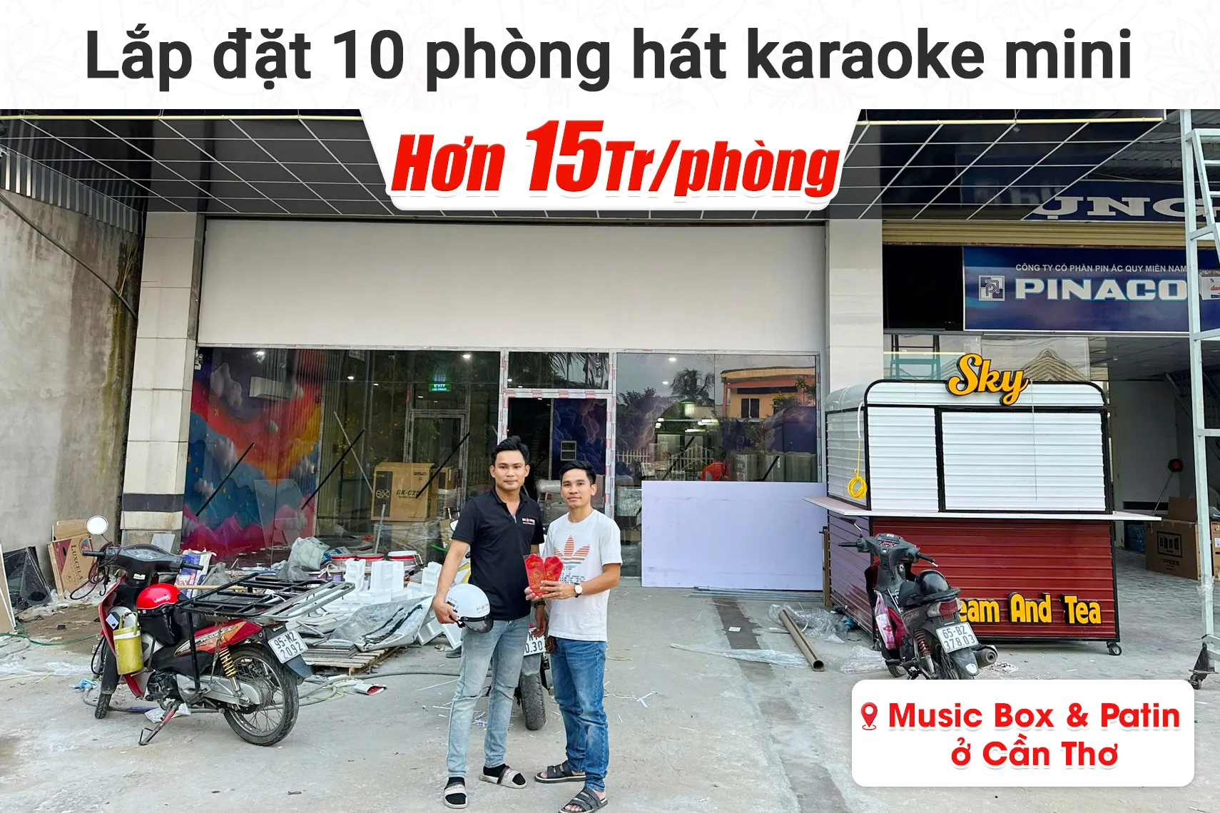 Lắp đặt 10 phòng karaoke box mini cho quán Music Box & Patin tại Cần Thơ