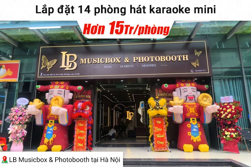 Lắp đặt 14 phòng karaoke box mini cho LB Musicbox & Photobooth tại Hà Nội